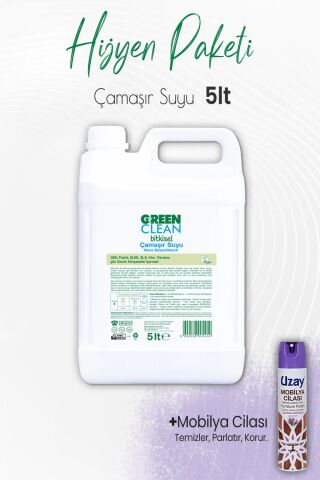 Green Clean Çamaşır Suyu 5 lt ve Mobilya Cilası Lavanta 300 ml