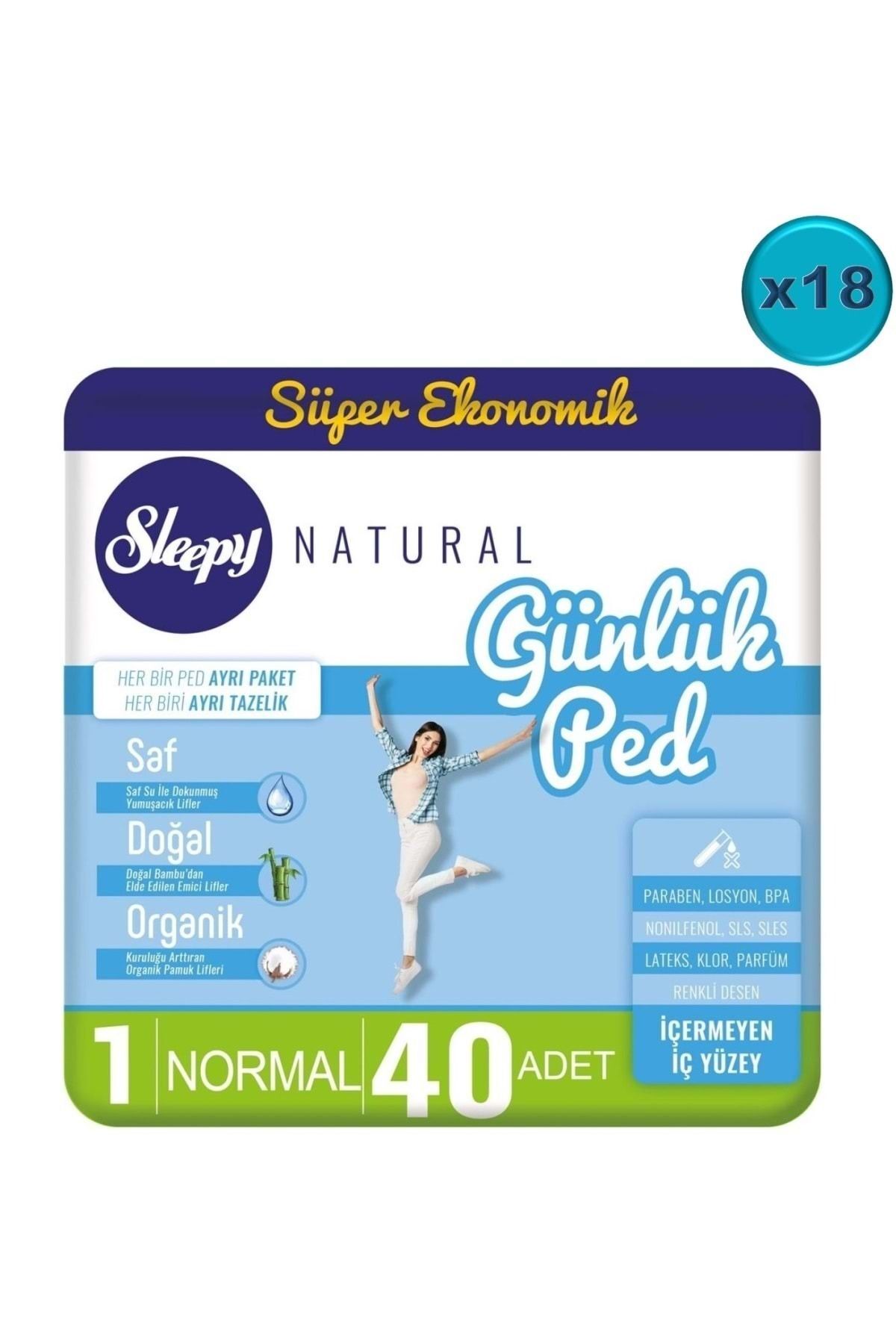 Sleepy Natural Günlük Ped Normal 720 Adet Süper Ekonomik