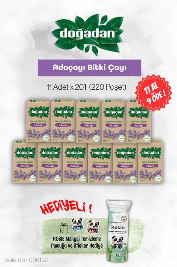 Doğadan Adaçayı Bitki Çayı 11 AL 9 ÖDE ve Rosie