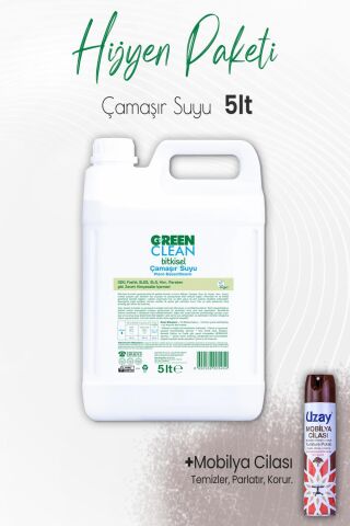 Green Clean Çamaşır Suyu 5 lt ve Mobilya Cilası Sandalağacı 300 ml
