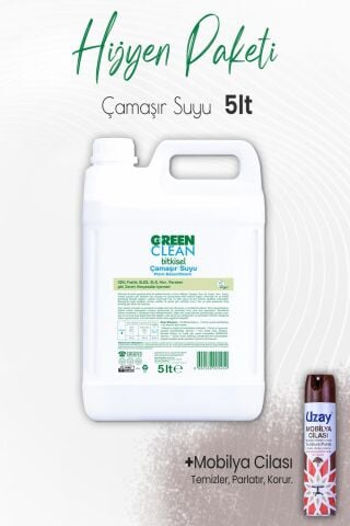 Green Clean Çamaşır Suyu 5 lt ve Mobilya Cilası Sandalağacı 300 ml