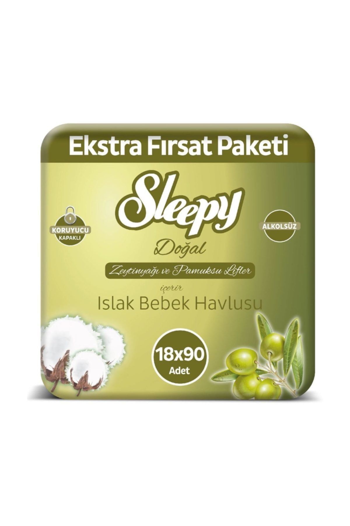 Sleepy Zeytinyağlı Islak Havlu 18x90 Lı 1620 Yaprak