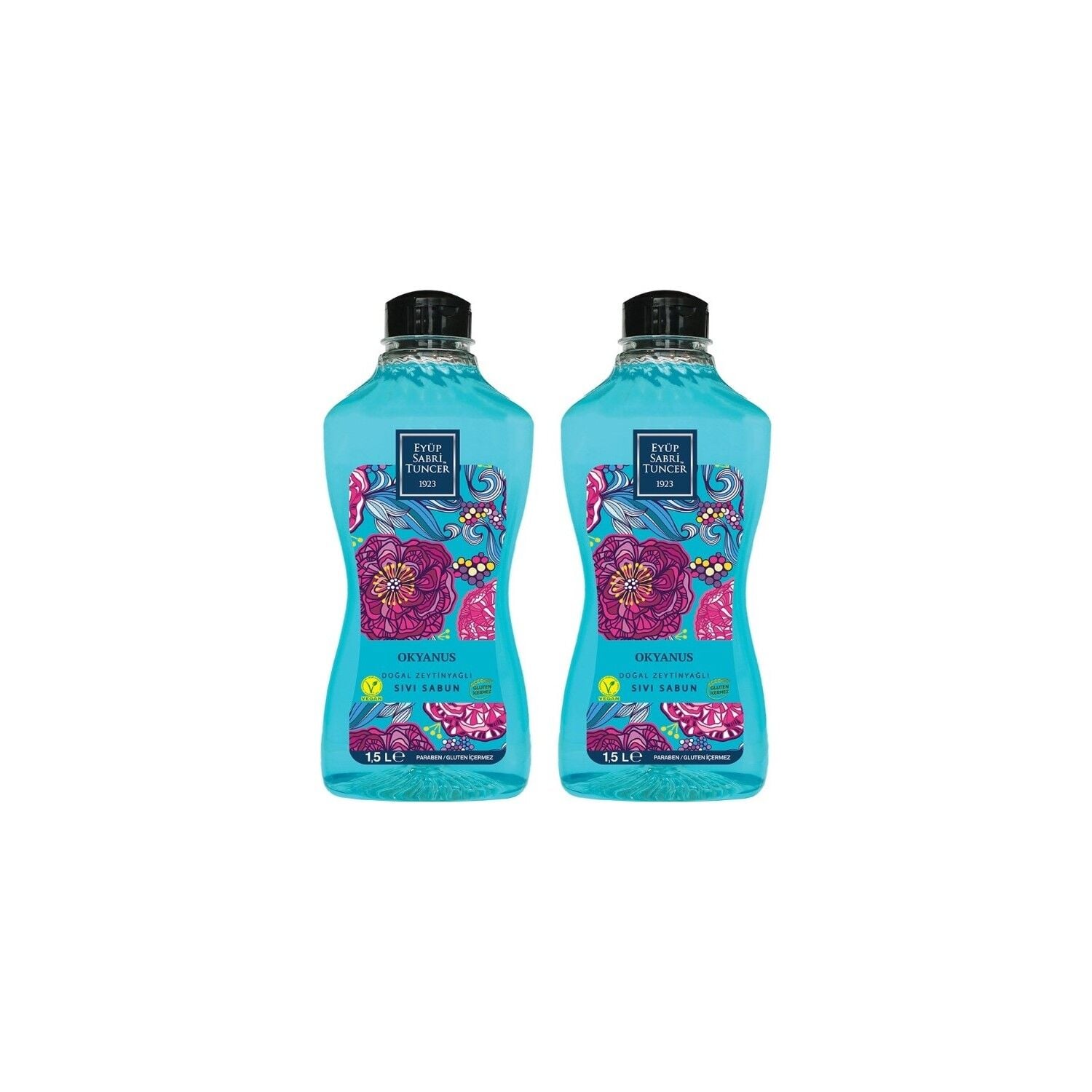 Eyüp Sabri Tuncer Doğal Zeytinyağlı Sıvı Sabun Okyanus 1500 ML x 2