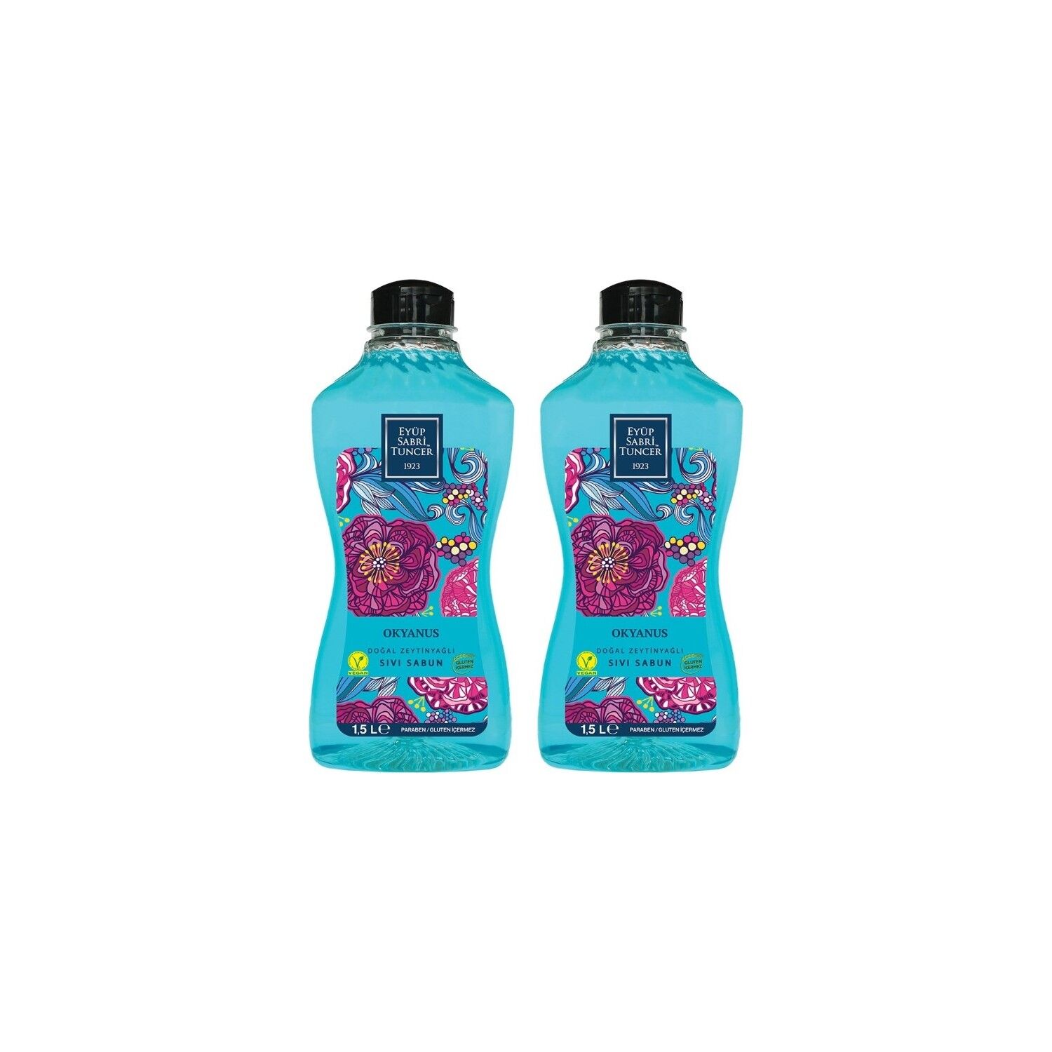 Eyüp Sabri Tuncer Doğal Zeytinyağlı Sıvı Sabun Okyanus 1500 ML x 2