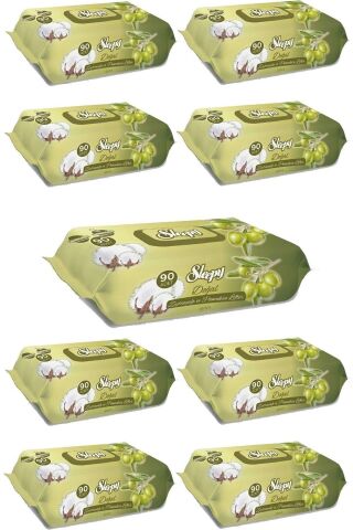 Sleepy Islak Mendil Zeytinyağlı 90 Lı X 9 (810 Yaprak)