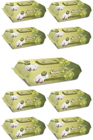 Sleepy Islak Mendil Zeytinyağlı 90 Lı X 9 (810 Yaprak)