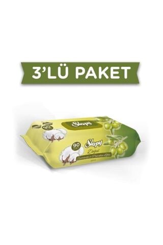 Sleepy Zeytinyağlı Islak Havlu 90 3'lü Paket
