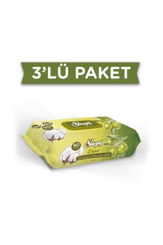 Sleepy Zeytinyağlı Islak Havlu 90 3'lü Paket