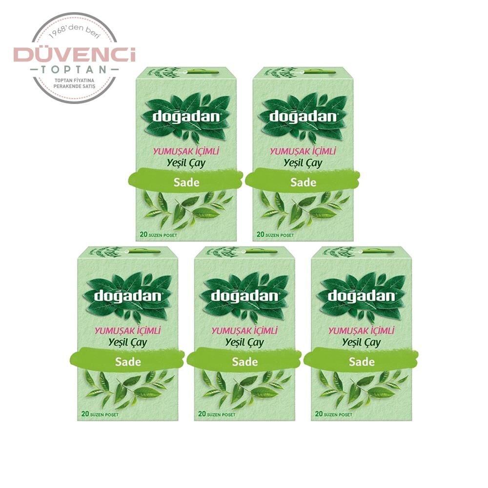 Doğadan Yeşil Çay Yumuşak İçimli 20'li x 5 adet