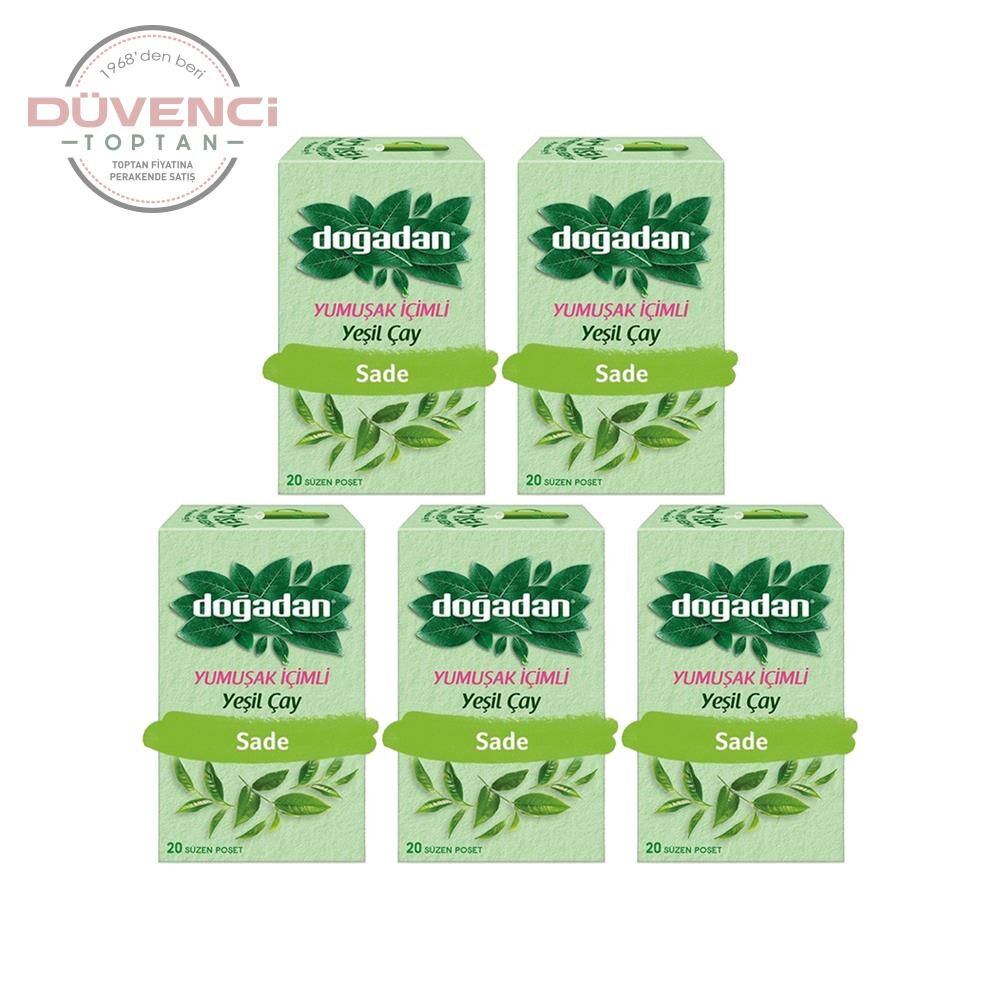 Doğadan Yeşil Çay Yumuşak İçimli 20'li x 5 adet