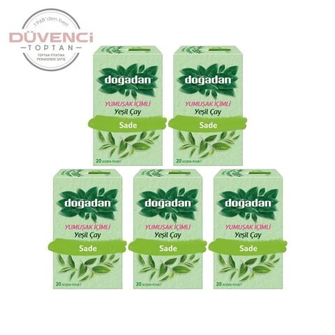 Doğadan Yeşil Çay Yumuşak İçimli 20'li x 5 adet