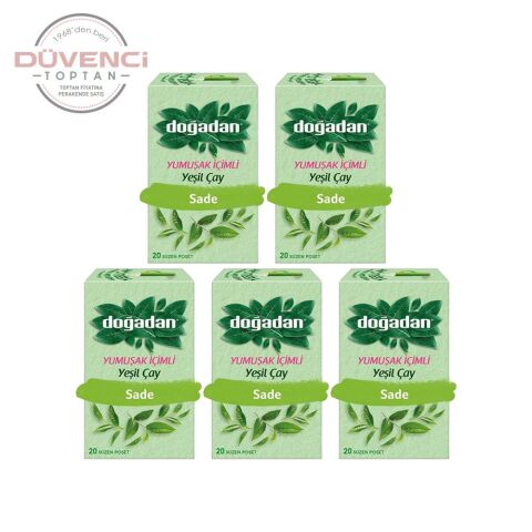 Doğadan Yeşil Çay Yumuşak İçimli 20'li x 5 adet