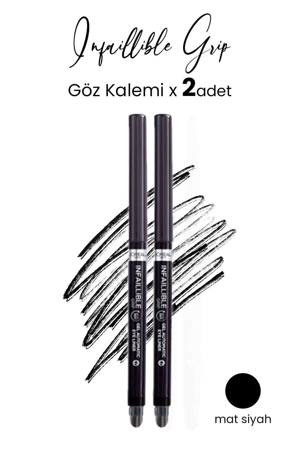 Loreal Paris Infaillible Grip Automatic Jel Göz Kalemi Mat Siyah x 2 Adet