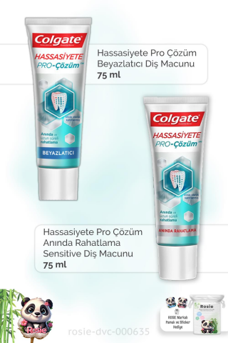 Colgate Hassasiyete Pro Çözüm Beyazlatıcı  75 ml,  Hassasiyete Çözüm 75 ml Diş Macunu ve ROSIE