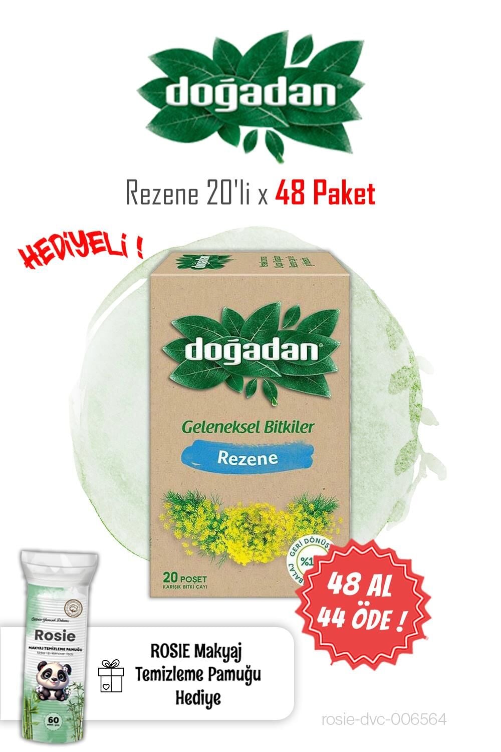 Doğadan Rezene Bitki Çayı 48 AL 44 ÖDE, ROSIE hediyeli