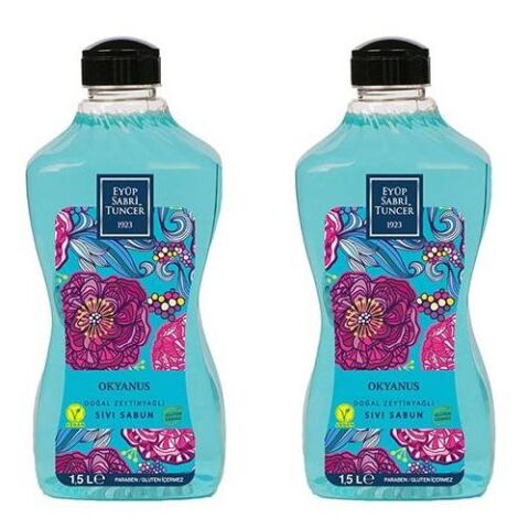 Eyüp Sabri Tuncer Doğal Zeytinyağlı Sıvı Sabun Okyanus 1500 ML Pet Şişe x 2 Adet