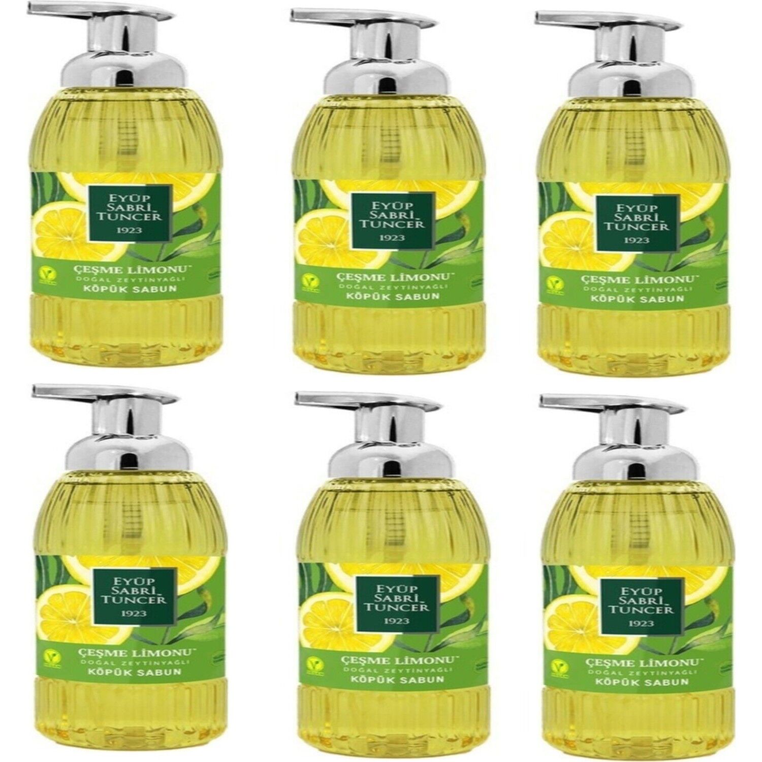 Eyüp Sabri Tuncer Zeytinyağlı Çeşme Limonu Köpük Sabun 500 ML x 6