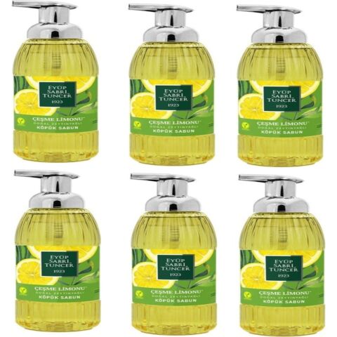 Eyüp Sabri Tuncer Zeytinyağlı Çeşme Limonu Köpük Sabun 500 ML x 6