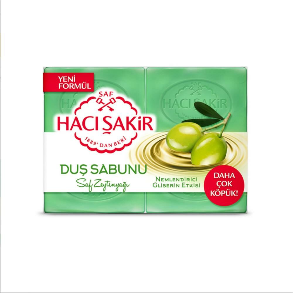 Hacı Şakir Saf Zeytinyağlı Gliserinli Duş Sabunu 4 x 125 gr