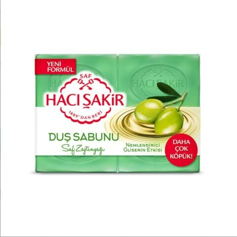 Hacı Şakir Saf Zeytinyağlı Gliserinli Duş Sabunu 4 x 125 gr
