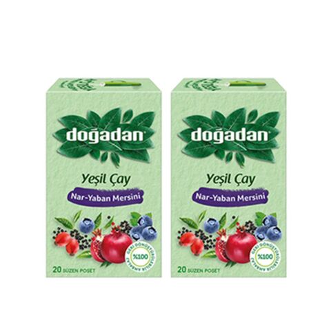 Doğadan Yeşil Çay Nar Yaban Mersini 20'li x 2 Adet