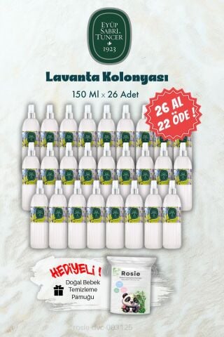 26 AL 22 ÖDE 150 ML Lavanta Kolonyası ve ROSIE Hediye