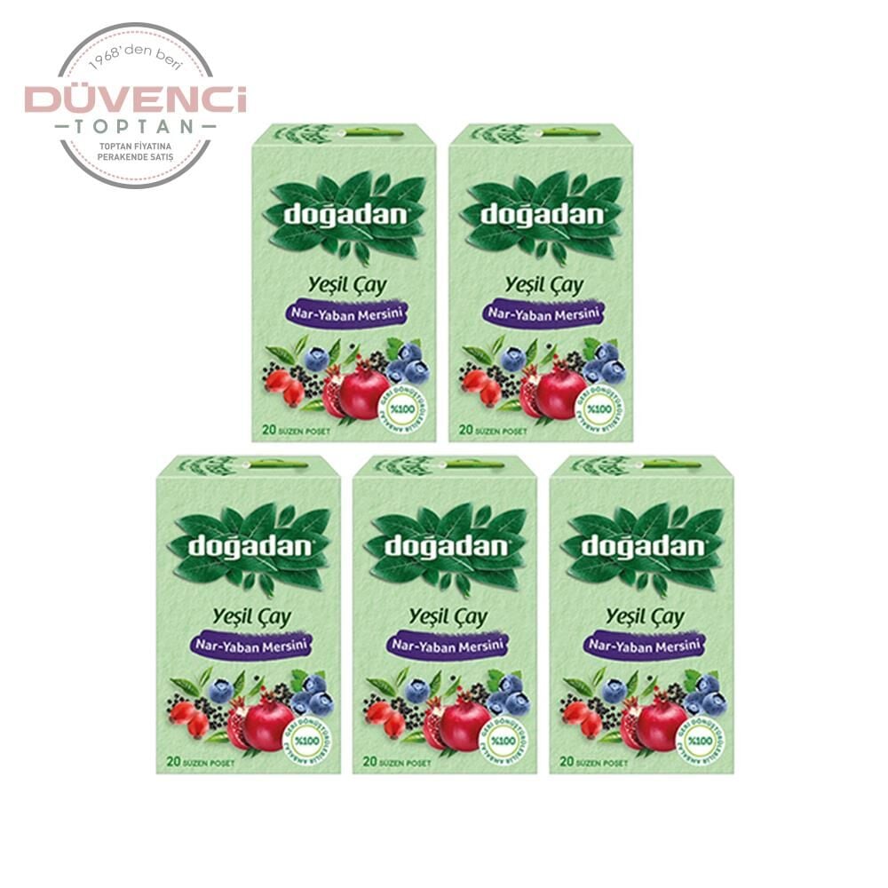 Doğadan Yeşil Çay Nar Yaban Mersini x 5 adet