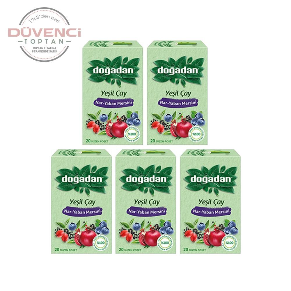 Doğadan Yeşil Çay Nar Yaban Mersini x 5 adet