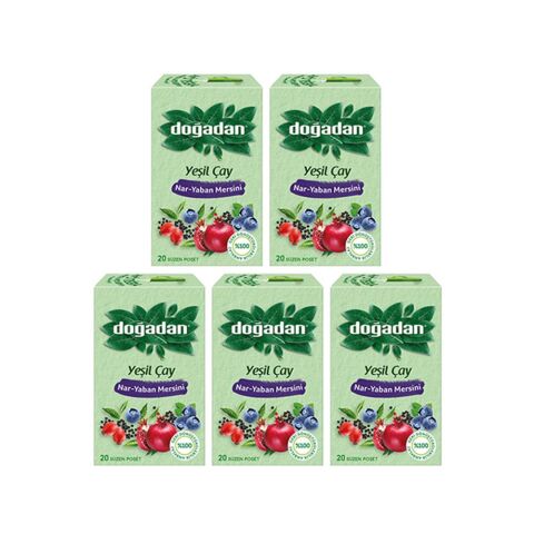 Doğadan Yeşil Çay Nar Yaban Mersini x 5 adet