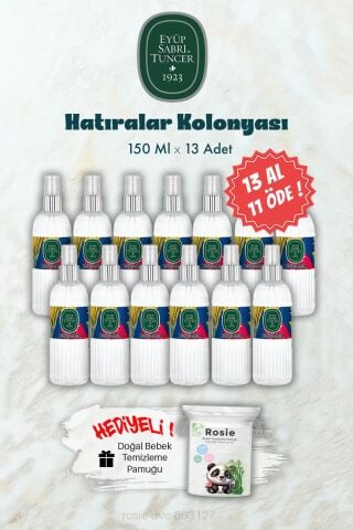 150 ML 13 AL 11 ÖDE Hatıralar Kolonyası ve ROSIE Hediye