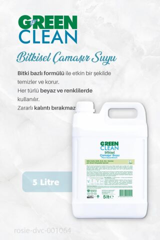 Green Clean Çok Amaçlı Temizleyici  2750 ml, Çamaşır Suyu 5 lt ve ROSIE