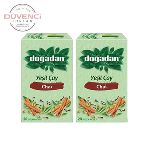 Doğadan Yeşil Çay Chai Poşet Bardak Çay x 2 adet