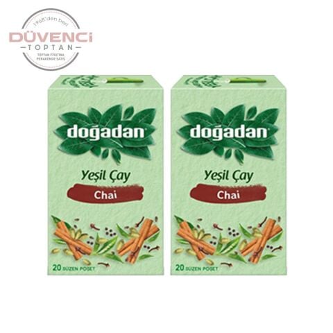 Doğadan Yeşil Çay Chai Poşet Bardak Çay x 2 adet
