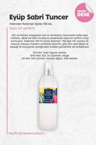 19 AL 16 ÖDE 150 ML Hatıralar Kolonyası ve ROSIE Hediye