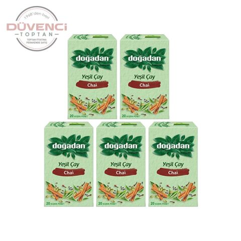 Doğadan Yeşil Çay Chai Poşet Bardak Çay x 5 adet