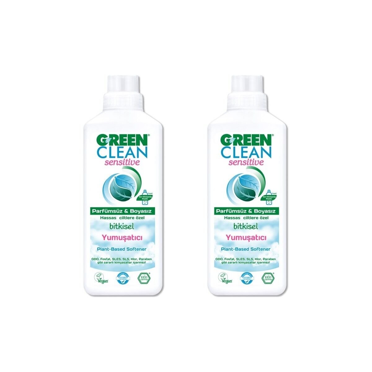 Green Clean Sensitive Bitkisel Yumuşatıcı 1000 ml x2 Adet