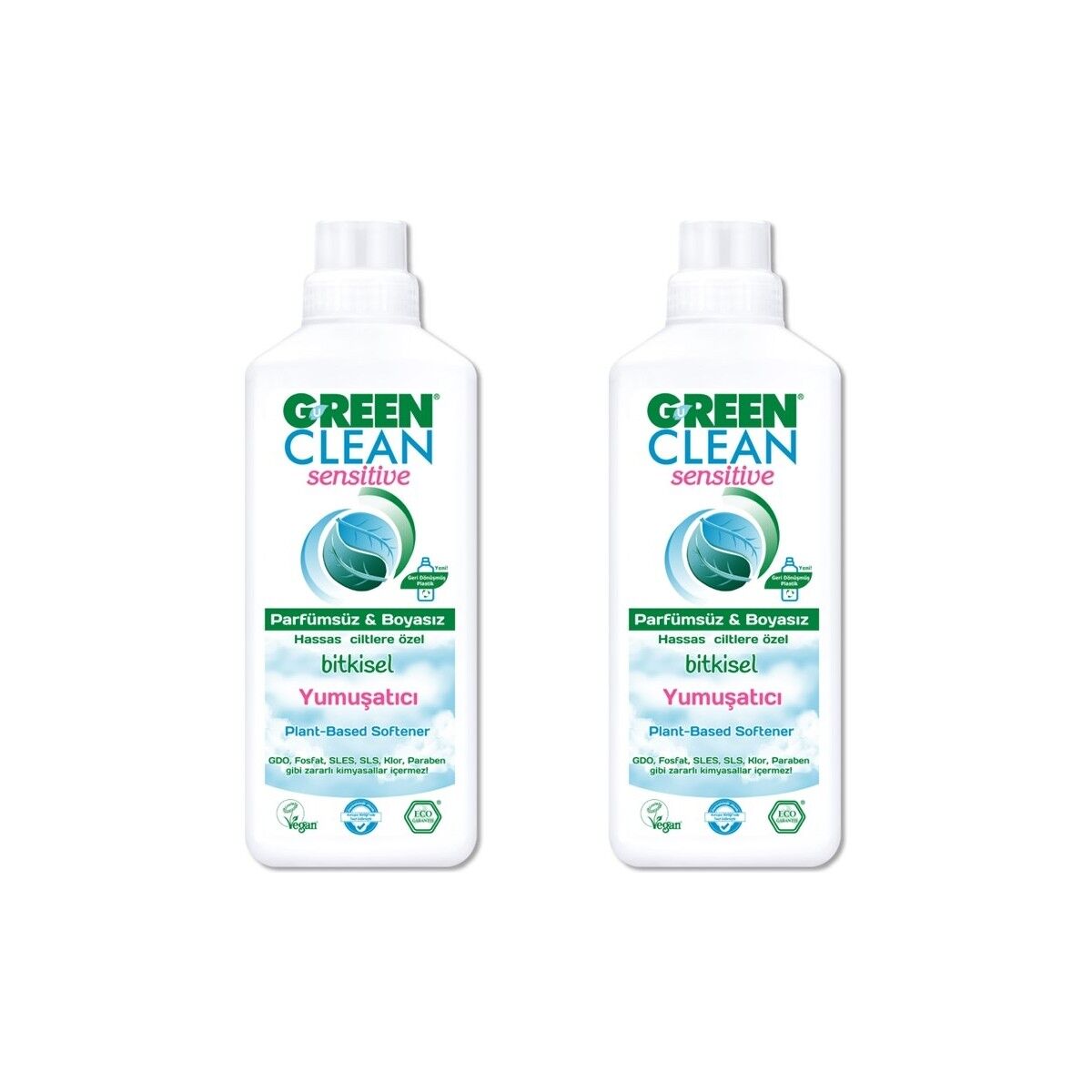 Green Clean Sensitive Bitkisel Yumuşatıcı 1000 ml x2 Adet