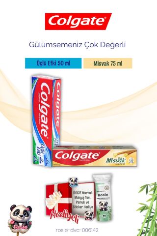 Colgate Diş Macunu Üçlü Etki, Misvak Özlü ve Rosie Pamuk