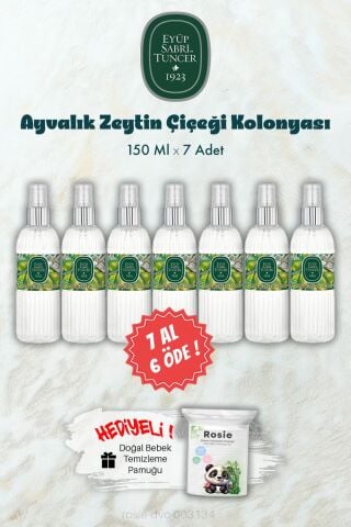 Ayvalık Zeytin Çiçeği Kolonyası 150 ML 7 AL 6 ÖDE ve ROSIE Hediye