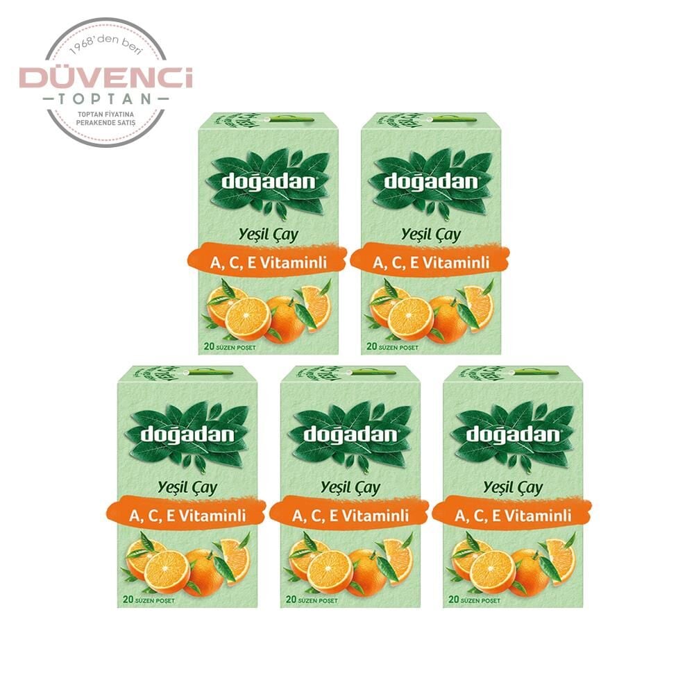 Doğadan Yeşil Çay A,C,E Vitaminli x 5 Adet