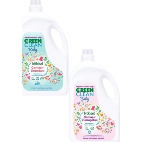 Green Clean Baby Bitkisel Çamaşır Deterjanı ve Yumuşatıcısı 2750 ml
