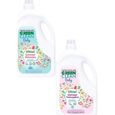 Green Clean Baby Bitkisel Çamaşır Deterjanı ve Yumuşatıcısı 2750 ml