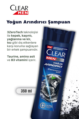 Clear Men 3'lü Yoğun Arındırıcı Kepeğe Karşı Şampuan 350 ml ve ROSIE