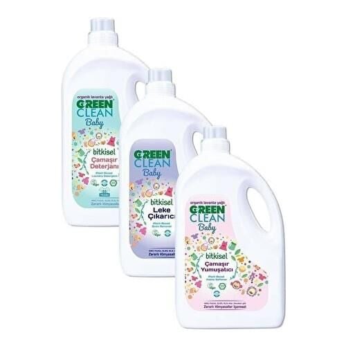 Green Clean Baby Leke Çıkarıcı, Çamaşır Deterjanı ve Yumuşatıcısı 2750 ml