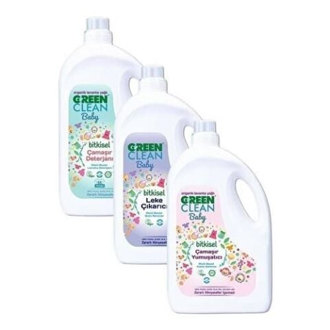 Green Clean Baby Leke Çıkarıcı, Çamaşır Deterjanı ve Yumuşatıcısı 2750 ml
