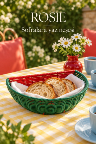 ROSIE Karpuz Desenli Ekmek Sepeti 28 × 18 cm