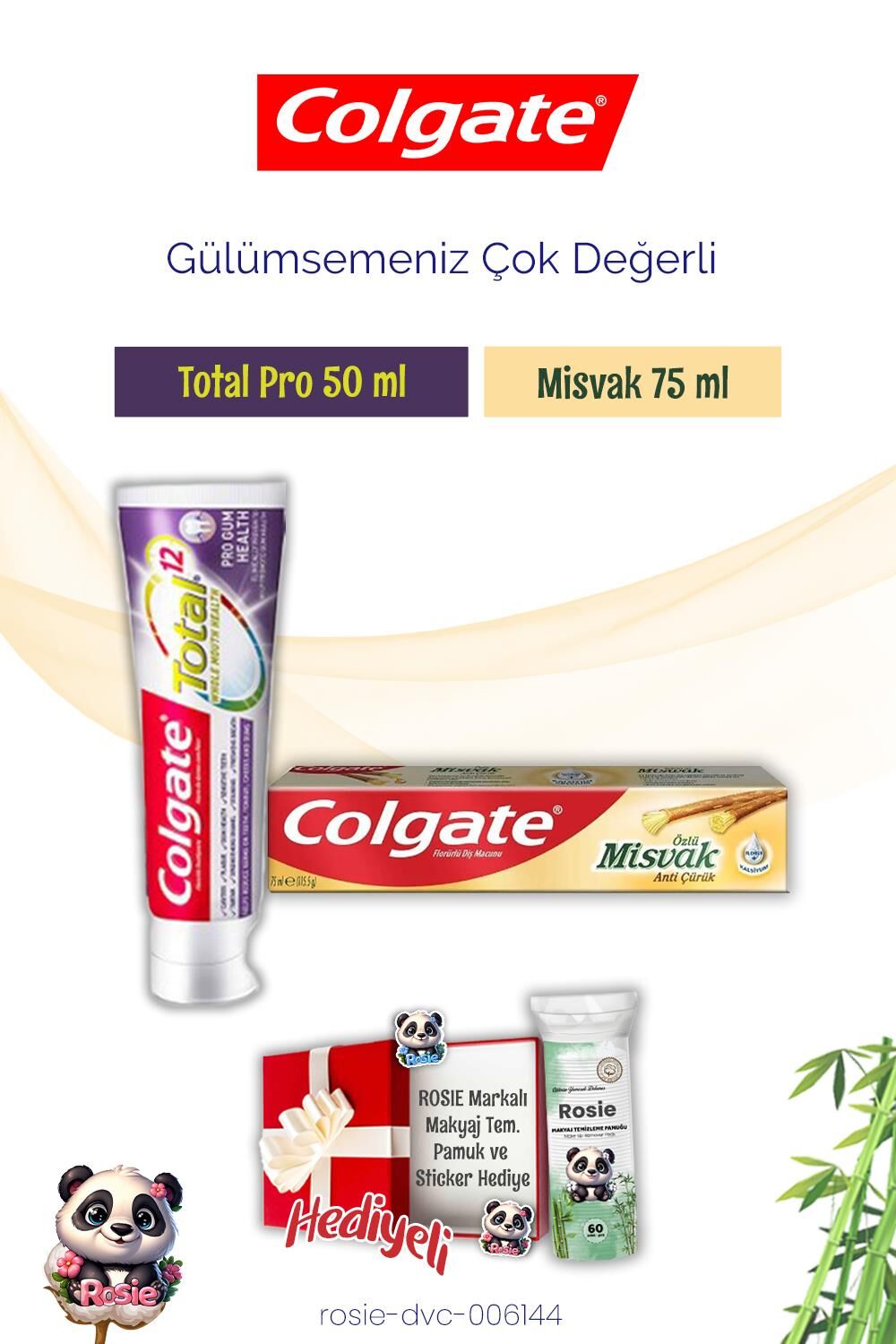 Colgate Diş Macunu Total Pro ve Misvak, Rosie Hediyel