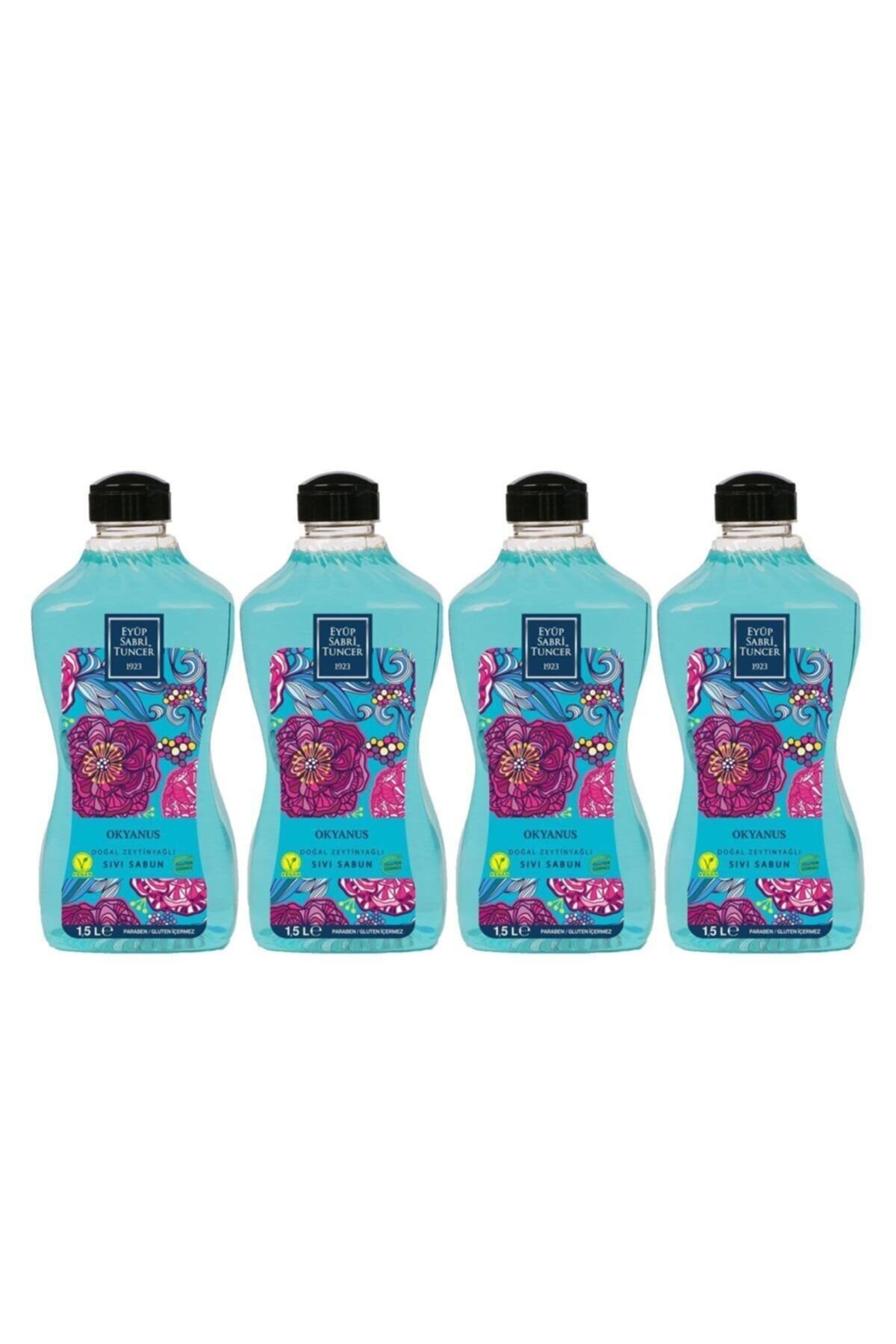 Eyüp Sabri Tuncer Doğal Zeytinyağlı Sıvı Sabun Okyanus 1500 ML Pet Şişe x 4