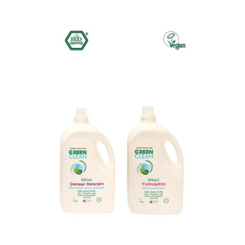 Green Clean Lavanta Yağlı Çamaşır Deterjanı 2750 Ml+ Lavanta Yağlı Bitkisel Yumuşatıcı 2750 ml