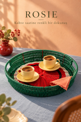 ROSIE Karpuz Desenli Yuvarlak Servis Tepsisi 32 cm